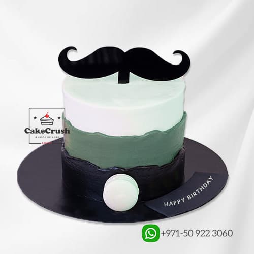 Mustache Cake in dubai