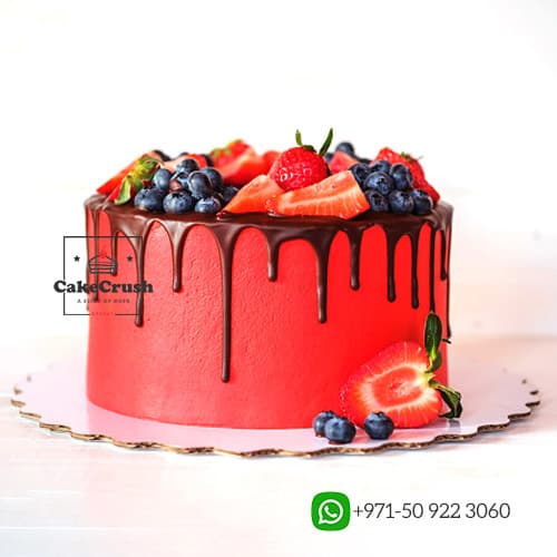 Chocolate Drip Fruit Cake