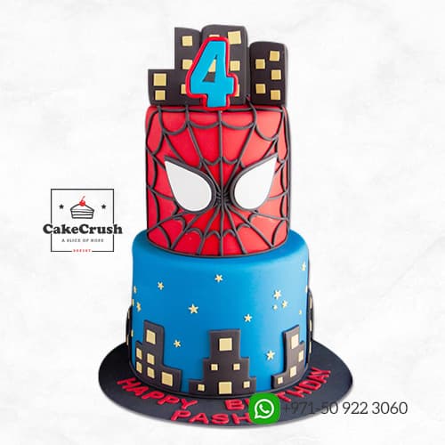 Spidey Web Blast Cake