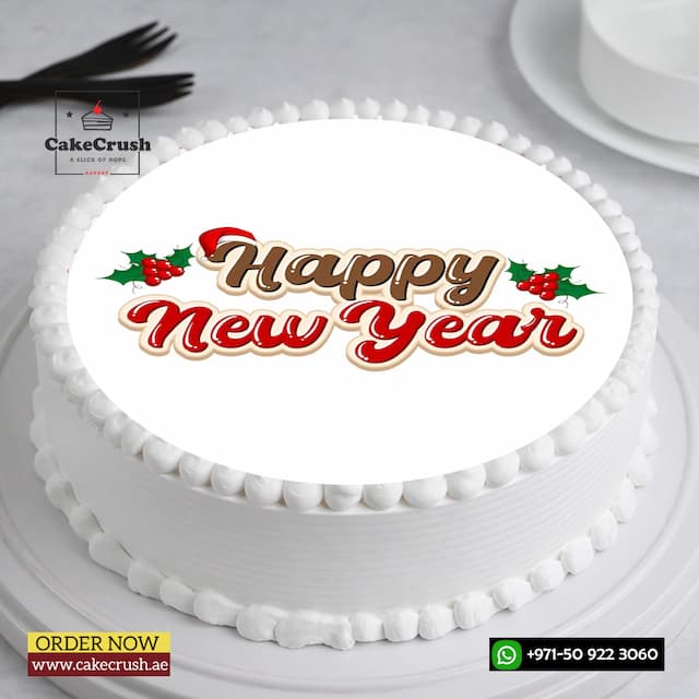 New Year Photo Cake