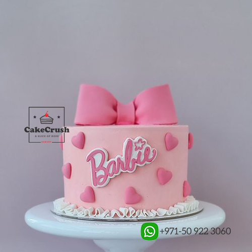 Pink Barbie Theme Cake