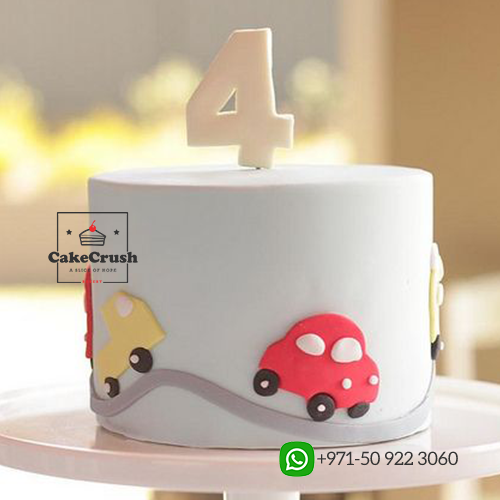 CARTOON CAR THEME CAKE 2