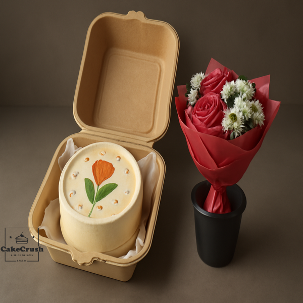 Blossom Bento Cake & Carnation Flower