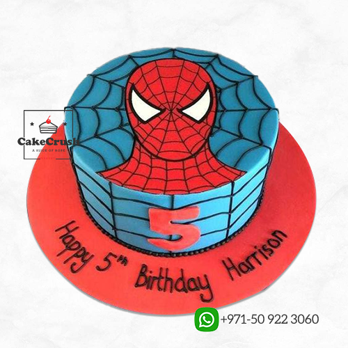 SPIDERMAN FACE THEME CAKE