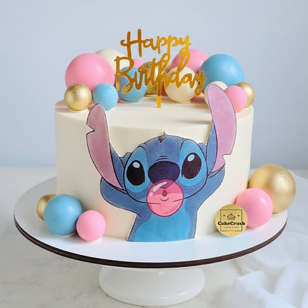 Angel Lilo and Stitch White Cream Cake in dubai