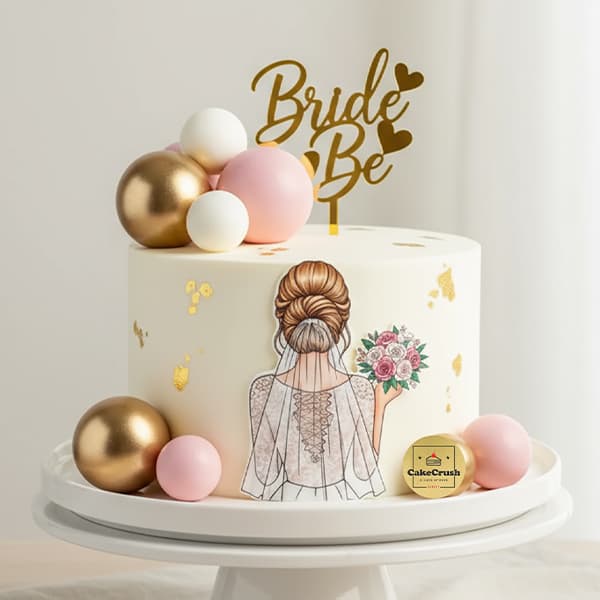 Bride to Be White Cake in dubai